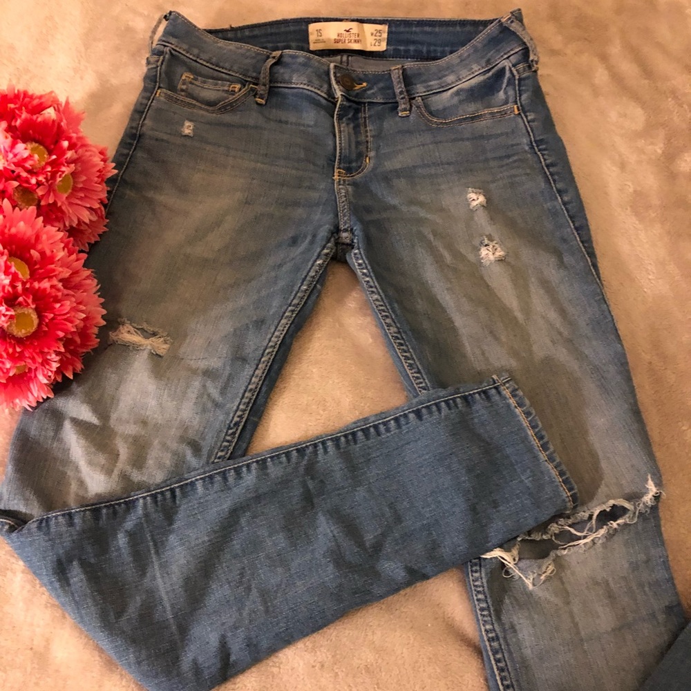 Hollister Super Skinny Denim Ripped Jeans